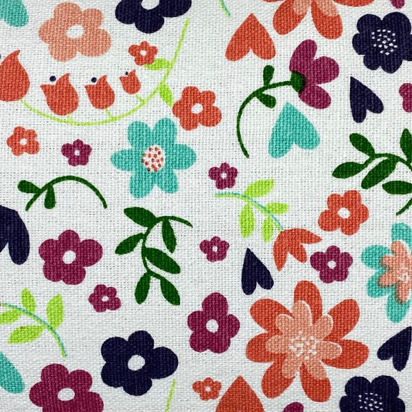 White floral swatch