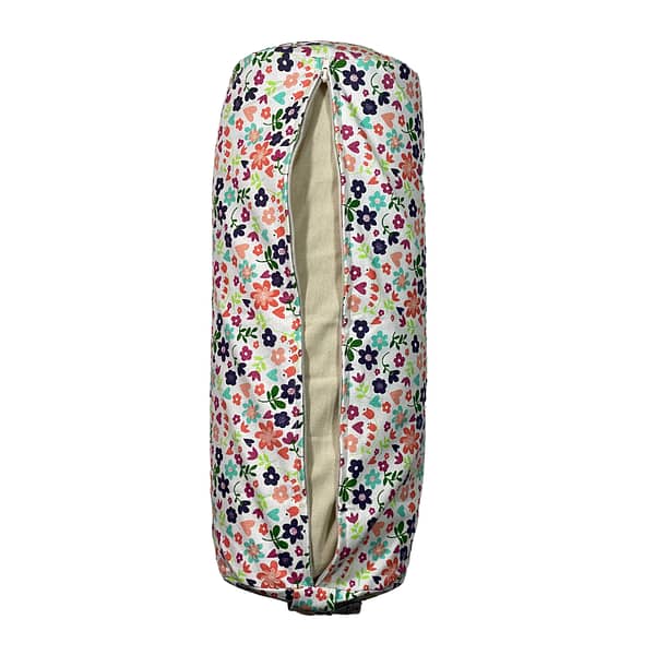White floral bolster unzipped