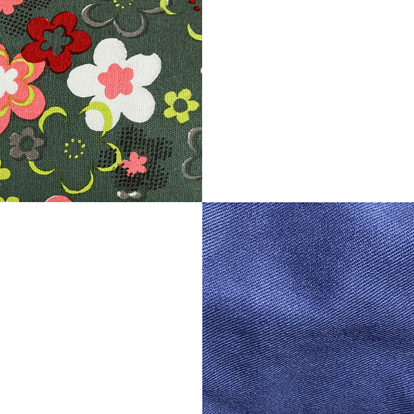 Kit and Duffel bags Blue and Floral Grey Swatches