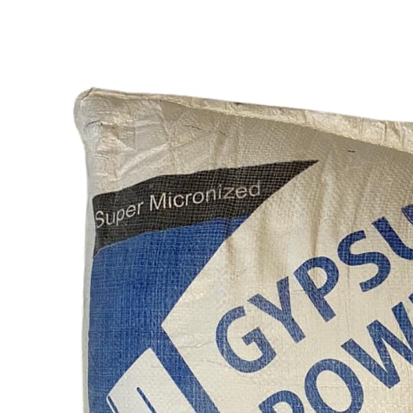 close up of 'super micronised' Gypsum Powder