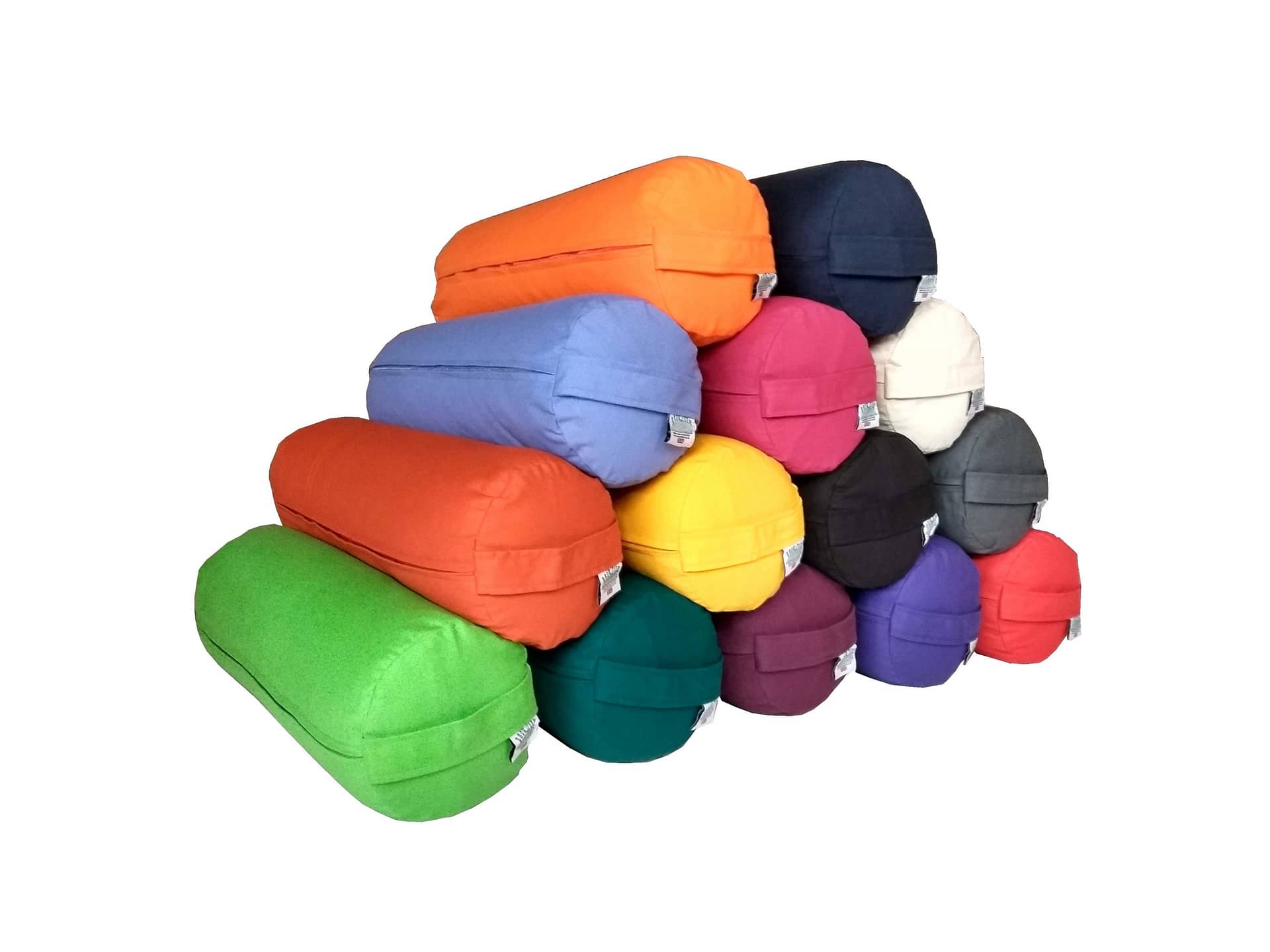 Yoga Neck Bolster/Cushion Ergonomic Restorative Pillow Buckwheat Hull Filling 